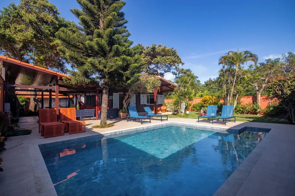 Sun-filled private pool and loungers at The Club House Búzios